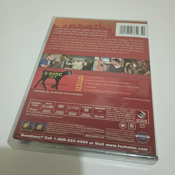 How I Met Your Mother Dvd Complete Season 4 New Factory Sealed 3 Disc Set - Picture 13 of 14